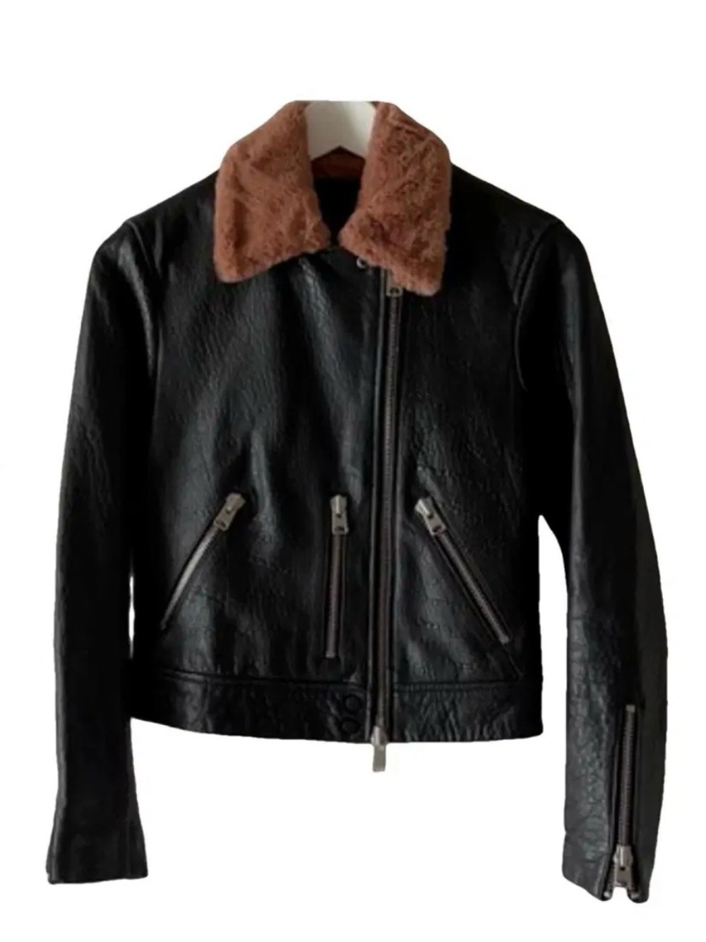 🔥 RARE AllSaintS Shorland Biker Leather Jacket 🔥